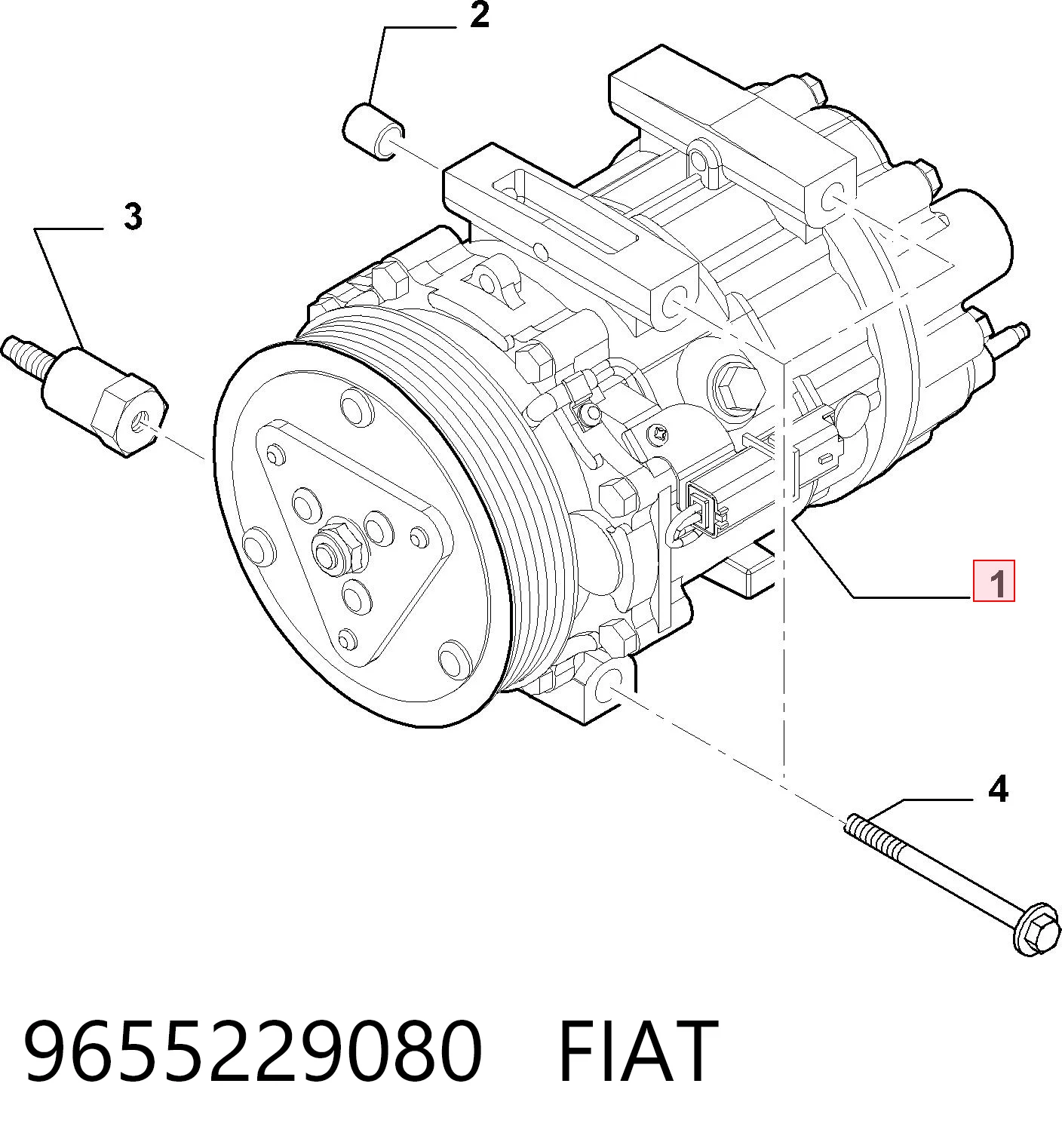 9655229080 Fiat/Alfa/Lancia Sprężarka klimatyzacji