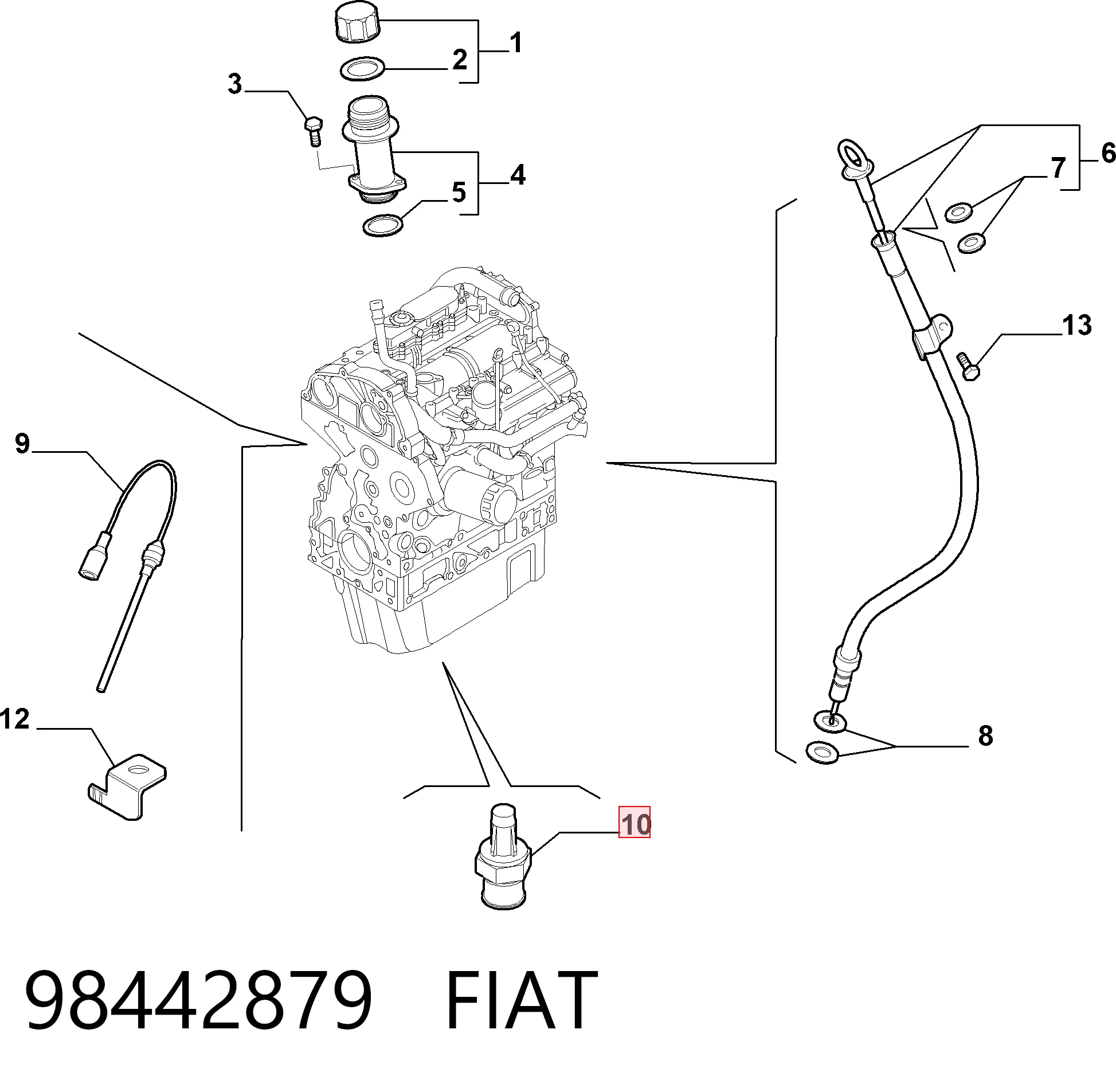 98442879 Fiat/Alfa/Lancia Czujnik ciśnienia oleju