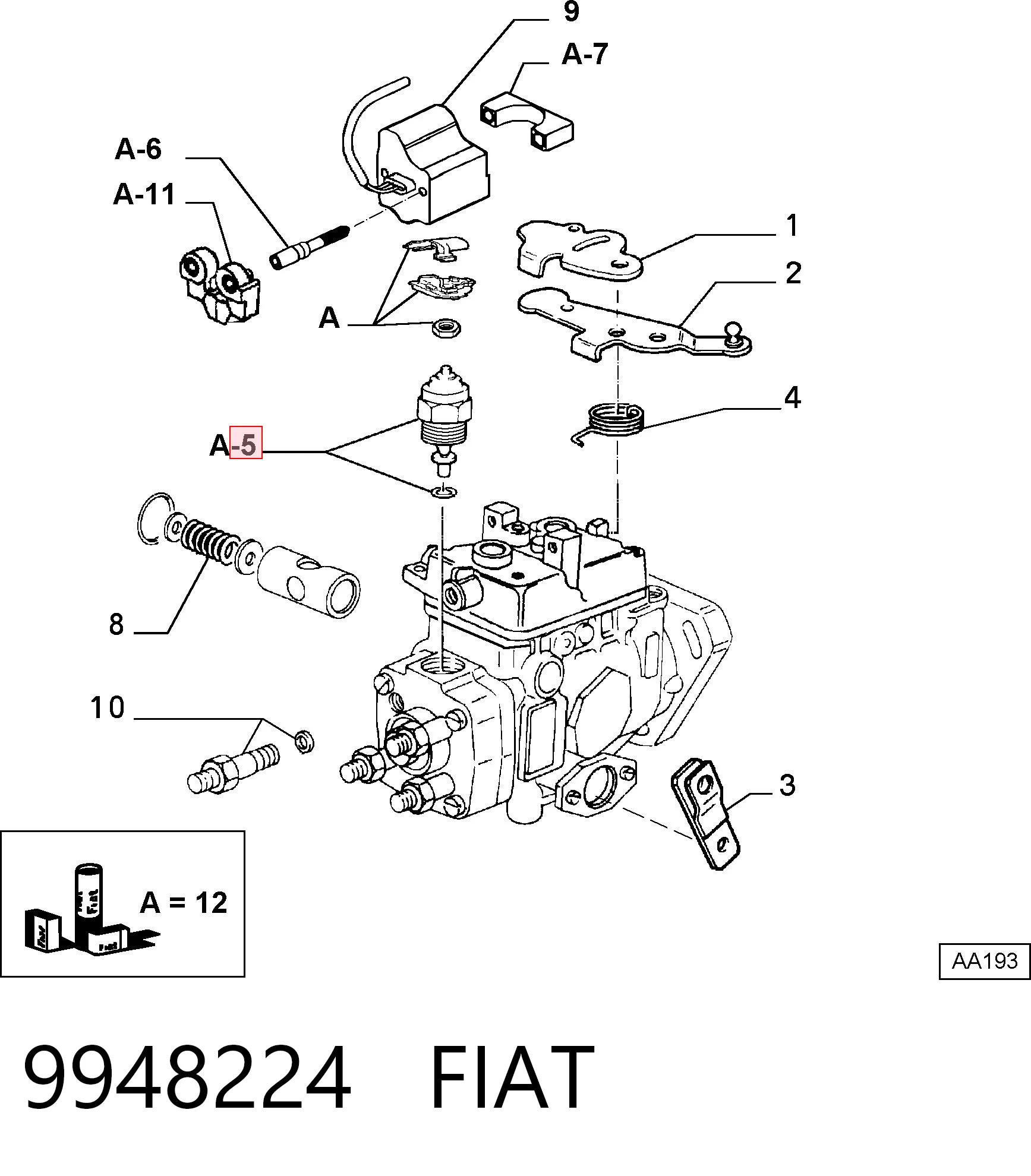 Do koszyka 3912142020 Hyundai/Kia Zawór odcinający paliwo, pompa wtryskowa