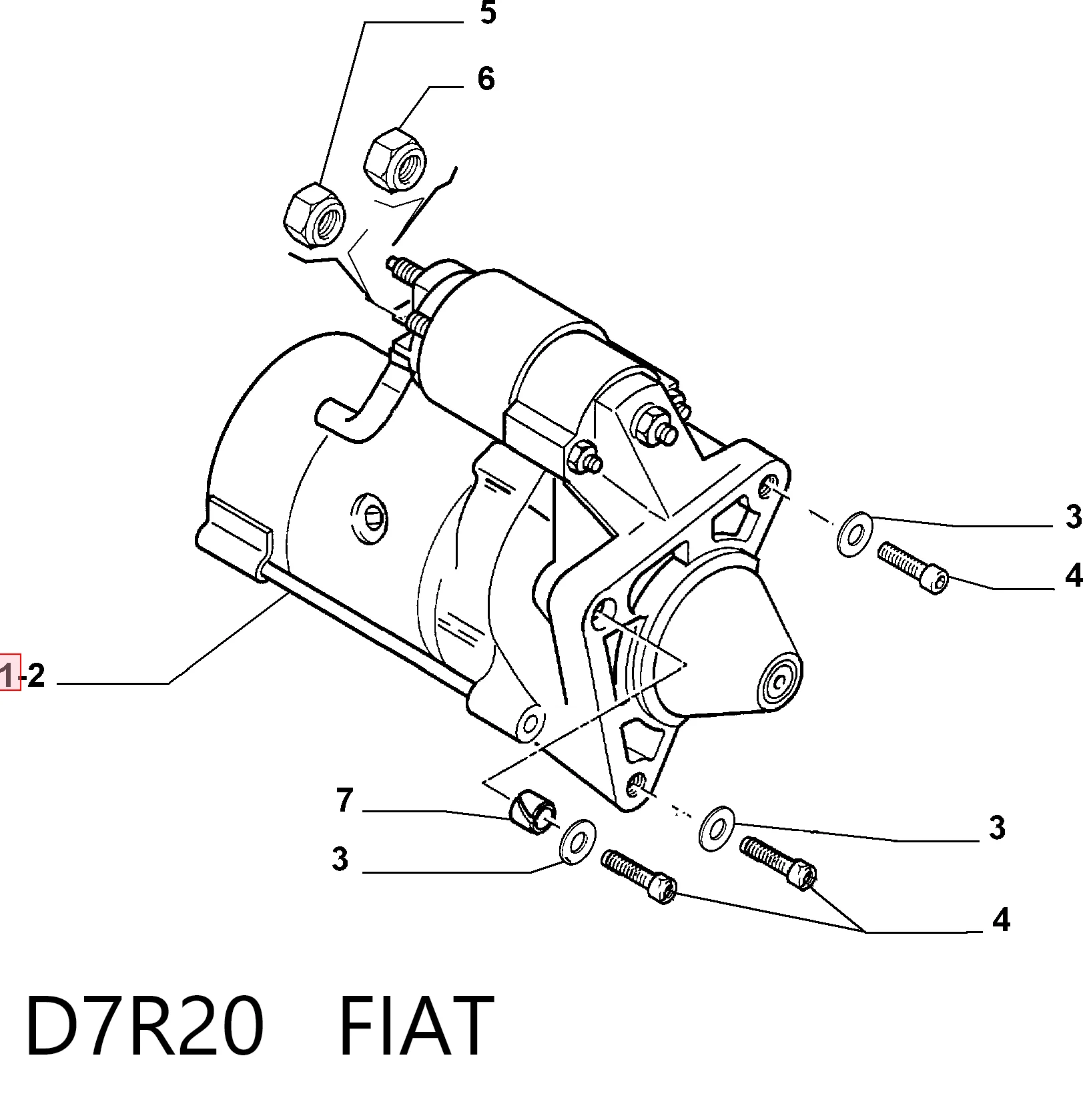 D7R20 Fiat/Alfa/Lancia Rozrusznik