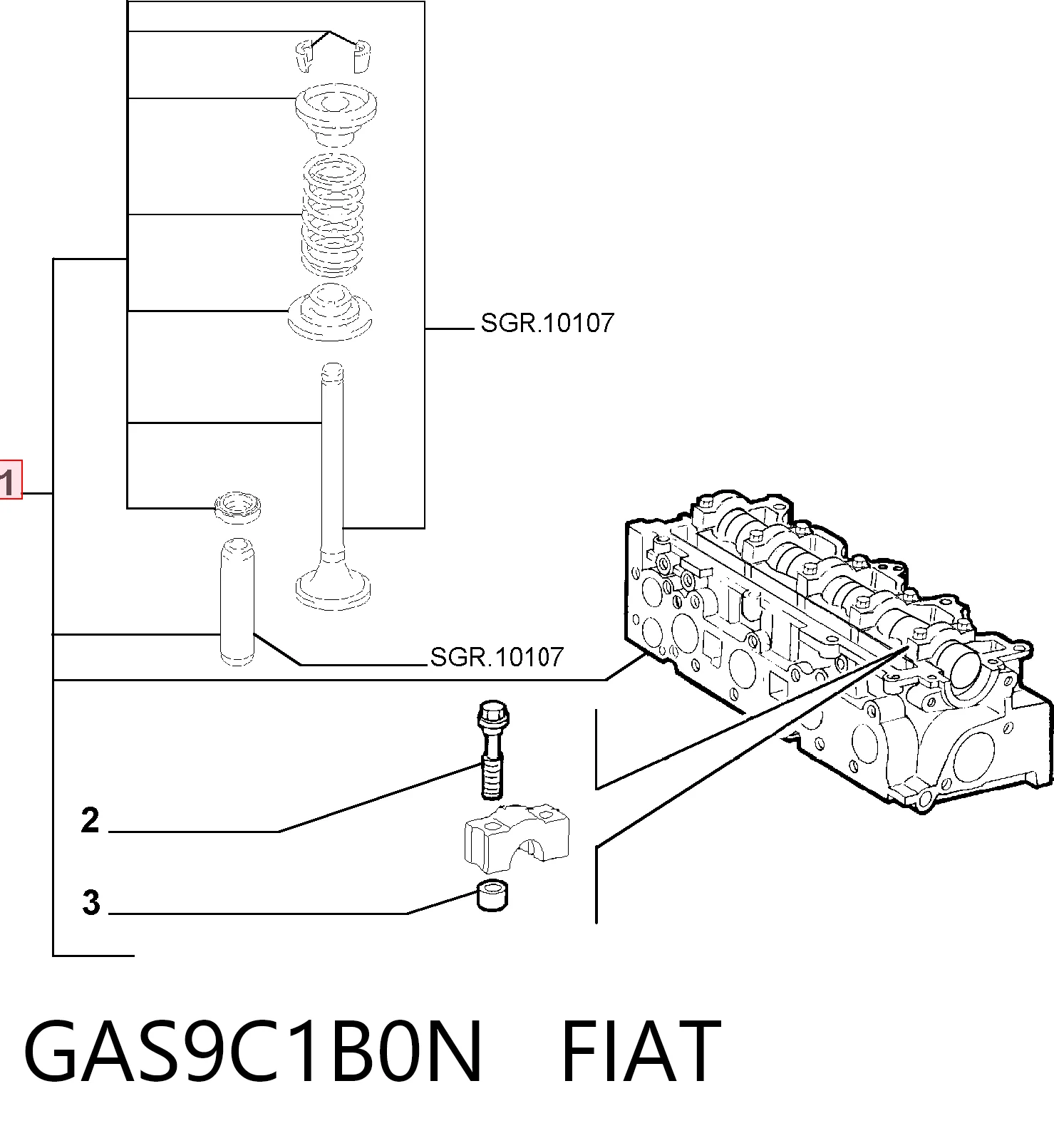  Głowica cylindrów Fiat Doblo 1