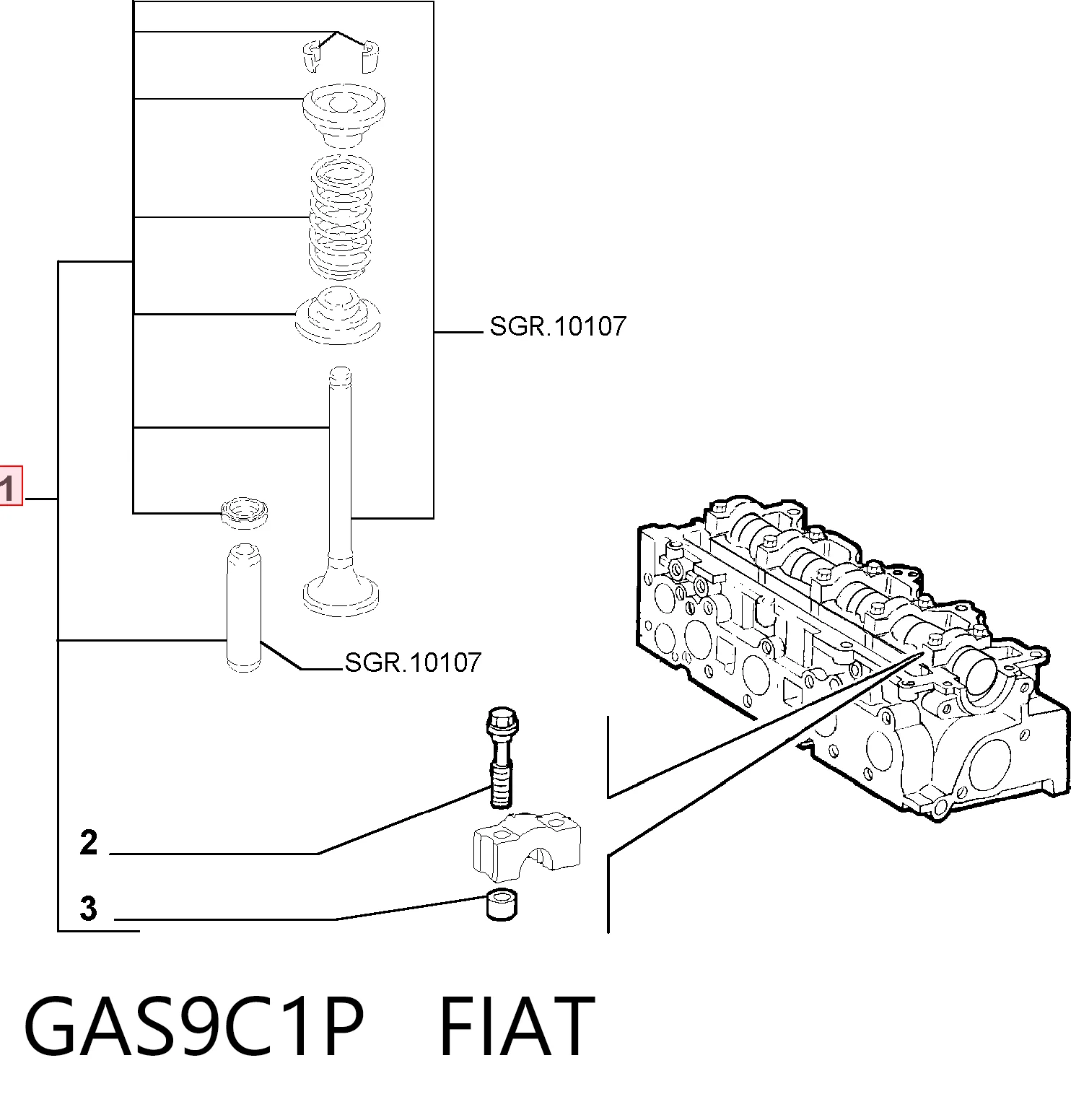 Głowica cylindrów Fiat Doblo I