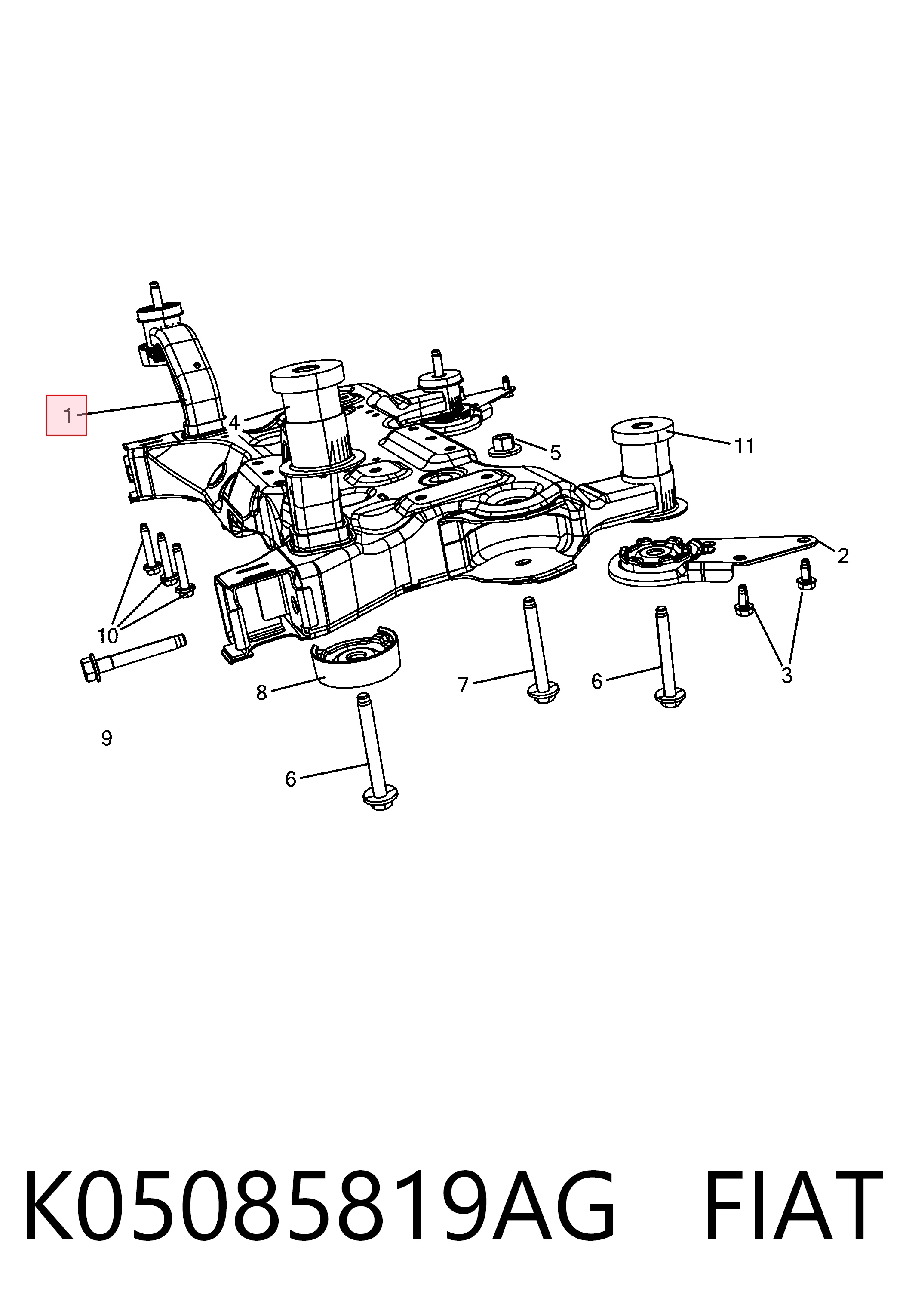 Korpus osi przedniej Dodge Avenger sedana (2007 - 2014) cena, od 317,12 USD