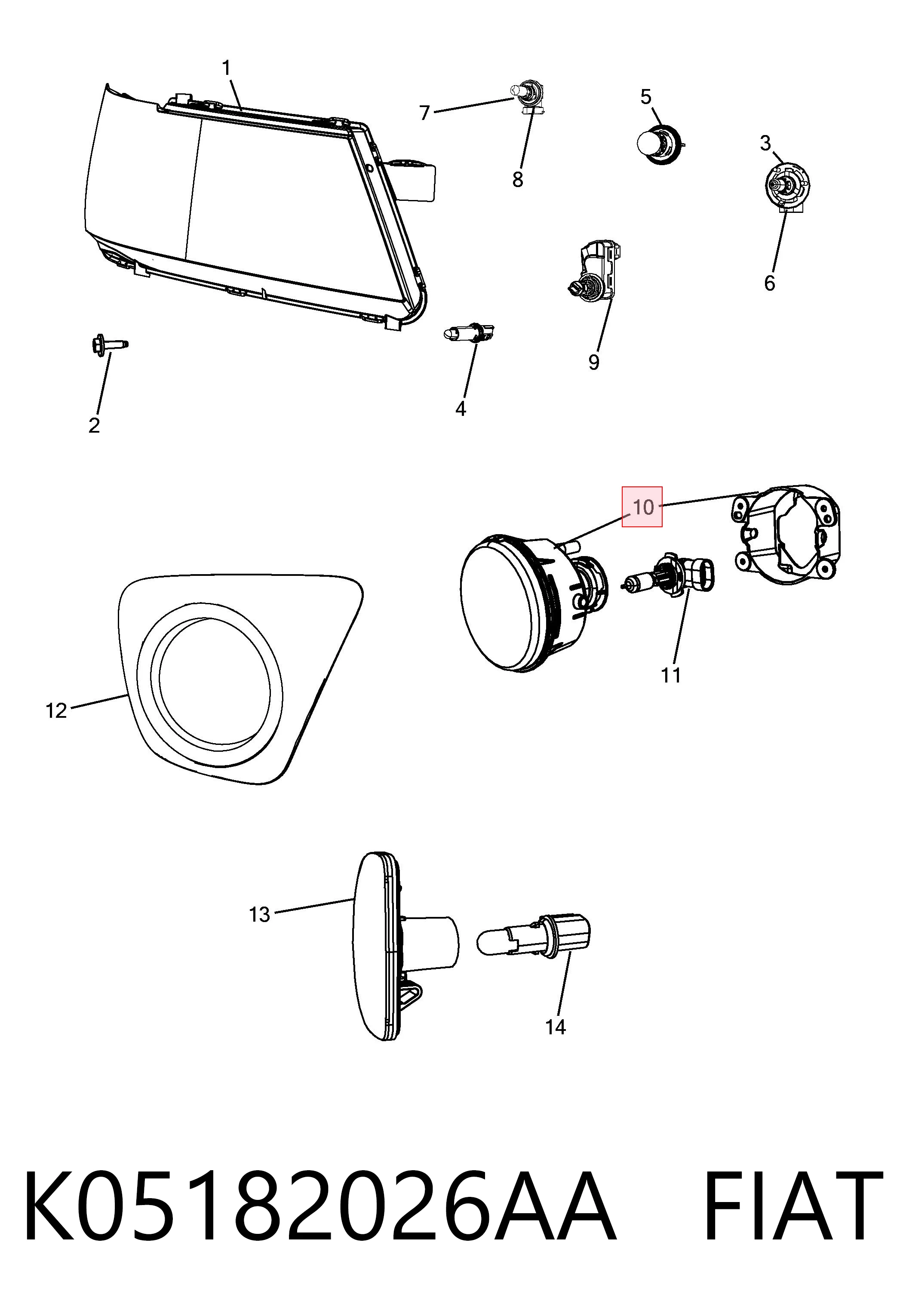 Do koszyka 195989009N TYC Lampa przeciwmgielna lewa/prawa