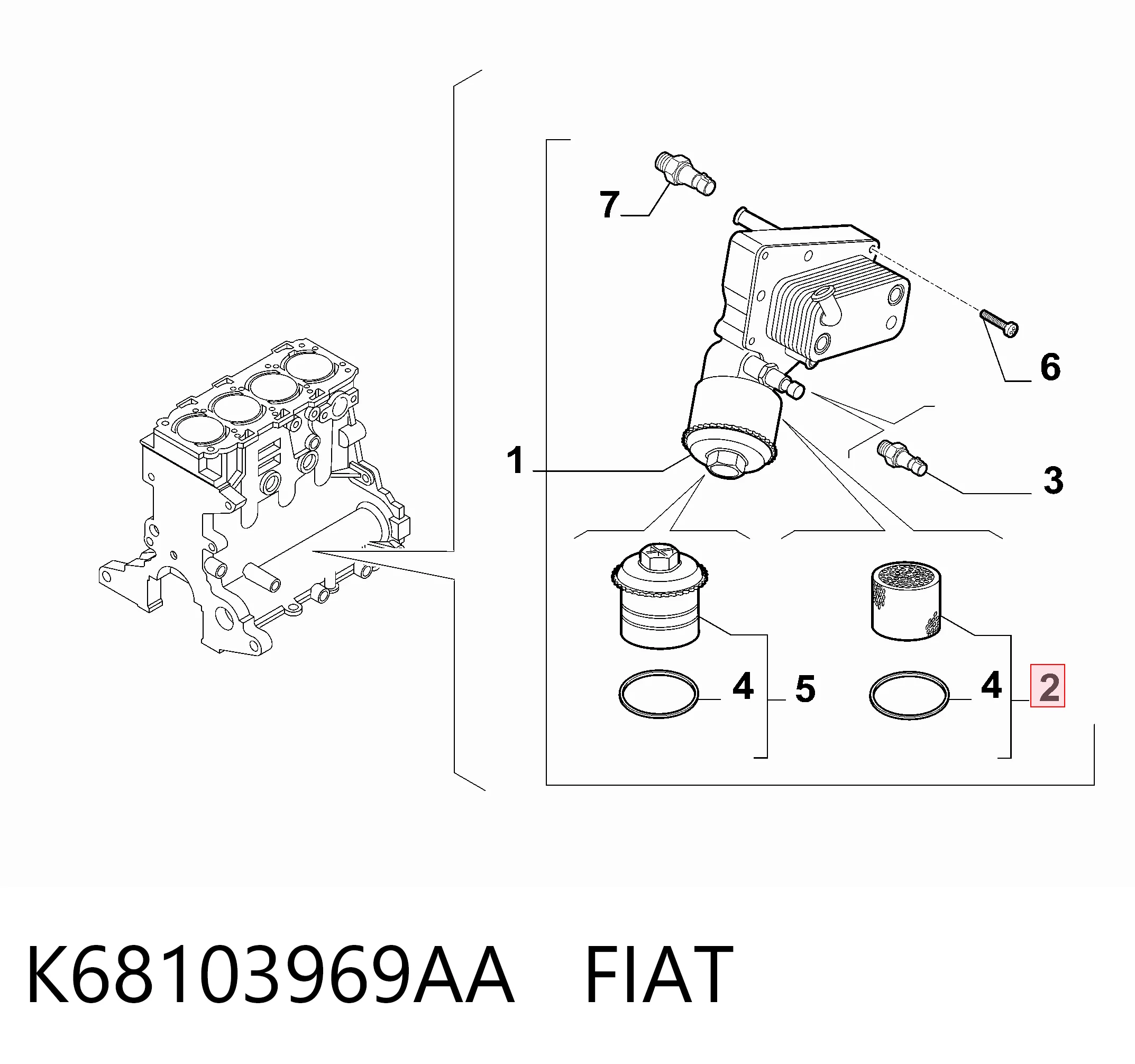 K68103969AA Fiat/Alfa/Lancia Filtr oleju