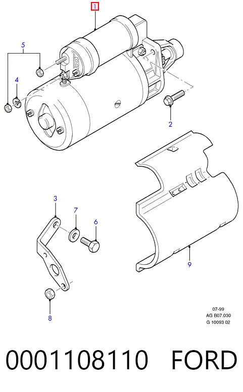 Do koszyka Rozrusznik Ford Sierra II GBG, GB4