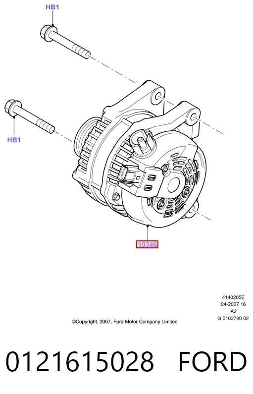 0121615028 Ford Alternator