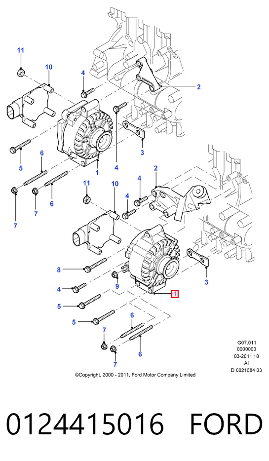 0124415016 Ford Alternator