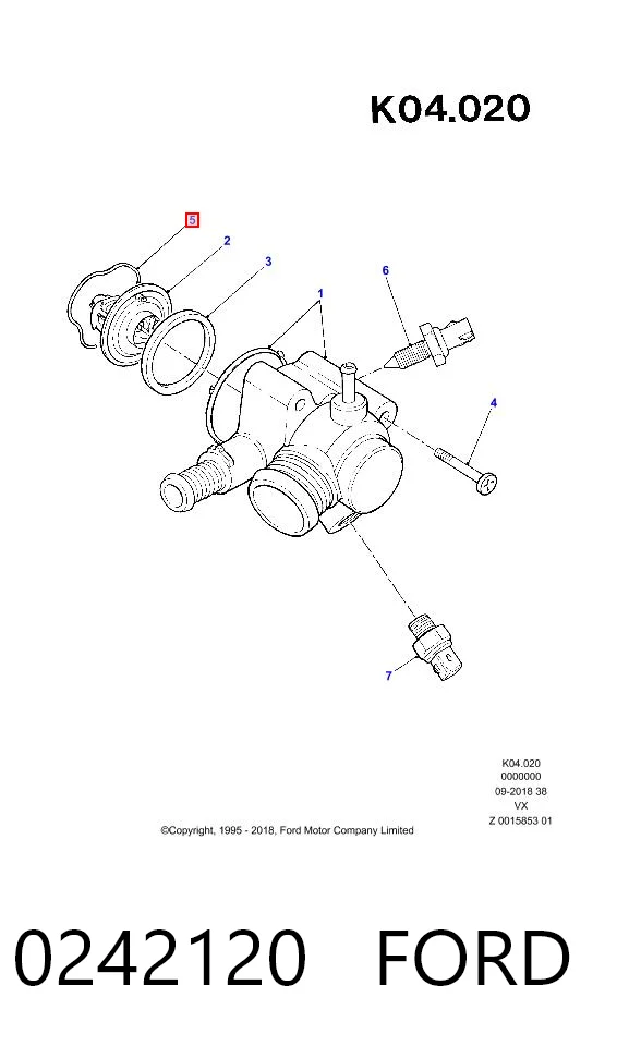 Uszczelka termostatu do Ford Transit III V