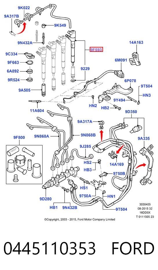 0445110353 Ford Wtryskiwacz paliwa