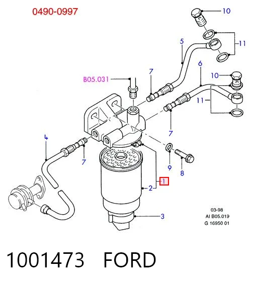 1001473 Ford Filtr paliwa