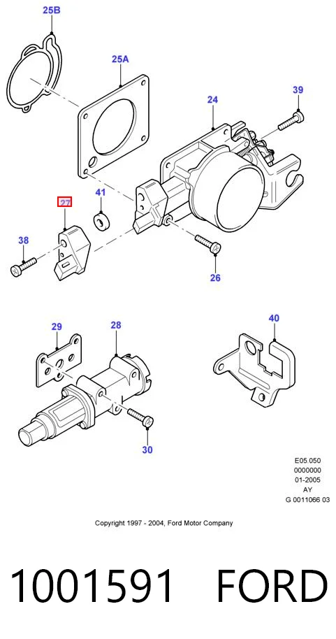 1001591 Ford Czujnik położenia przepustnicy (potencjometr)
