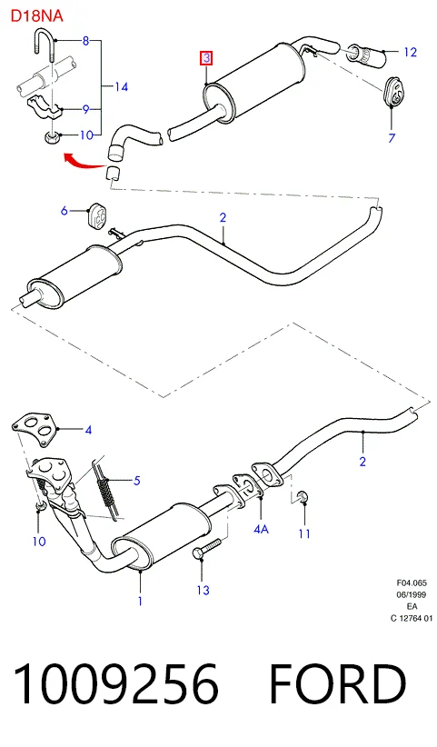 Tłumik, tylna część do Ford Escort V GAL