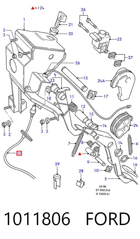 1011806 Ford Linka sprzęgła