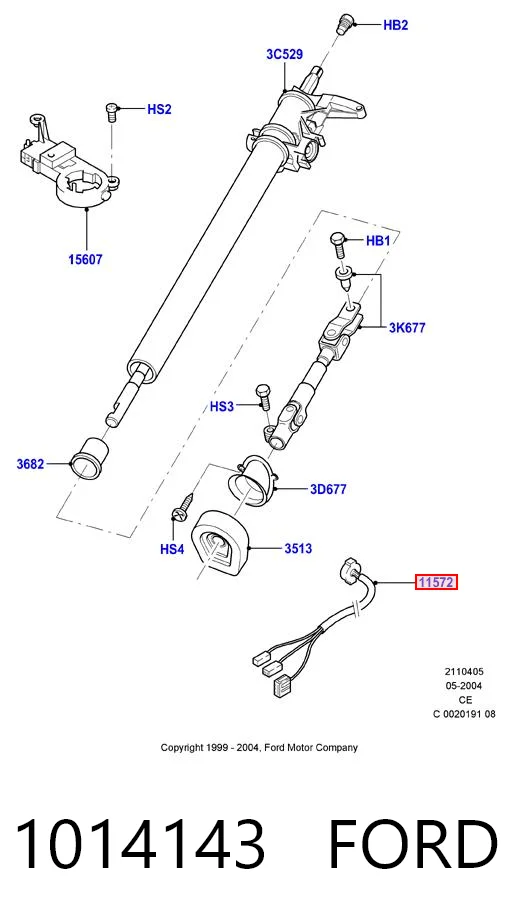 Kostka stacyjki zapłonowej do Ford Transit III V
