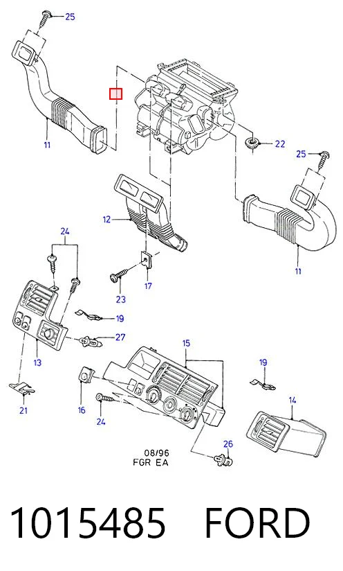 Silniczek wentylatora nagrzewnicy (ogrzewacza wnętrza) Ford Escort V