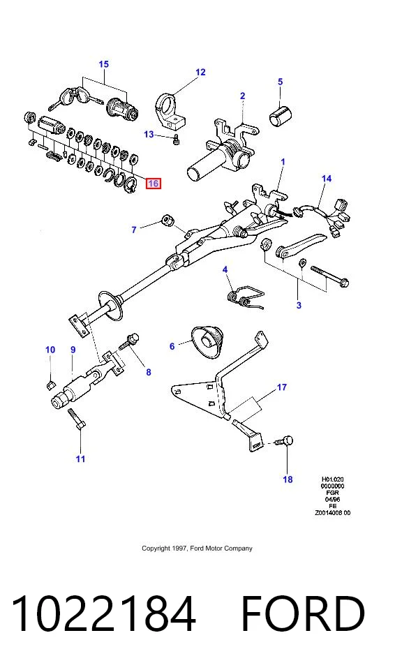 Wkładka stacyjki zapłonowej do Ford Sierra II GBG, GB4