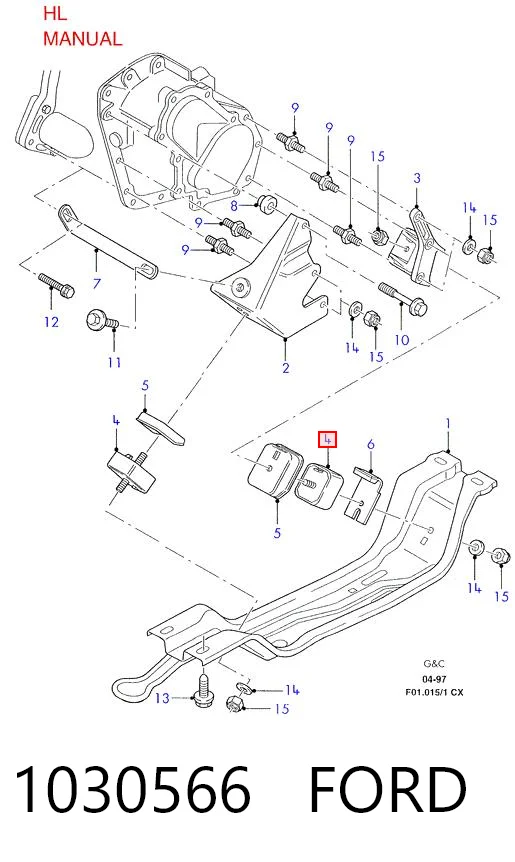 Poduszka (podpora) silnika lewa Ford Fiesta Mk3