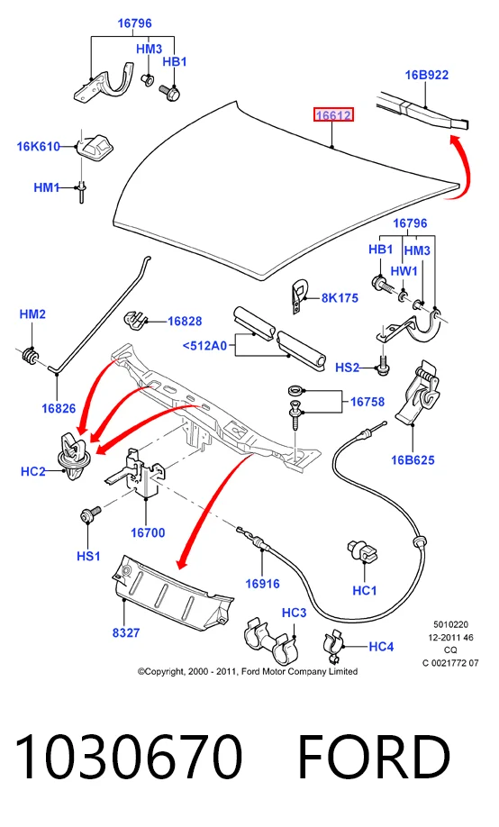 Maska silnika do Ford Ka  RBT