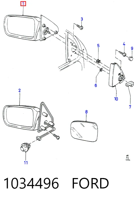 Lusterko wsteczne prawe do Ford Scorpio GFR, GGR