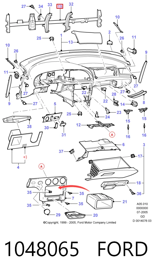 Lusterko wsteczne prawe Ford Fiesta Mk4