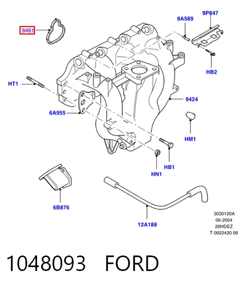 Uszczelka kolektora ssącego do Ford Focus I DFW