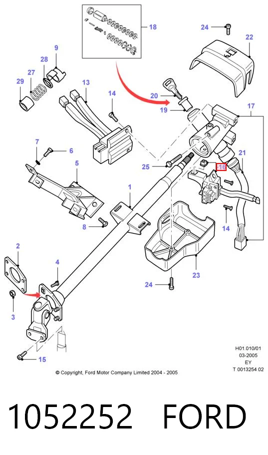1052252 Ford Przełącznik zespolony lewy