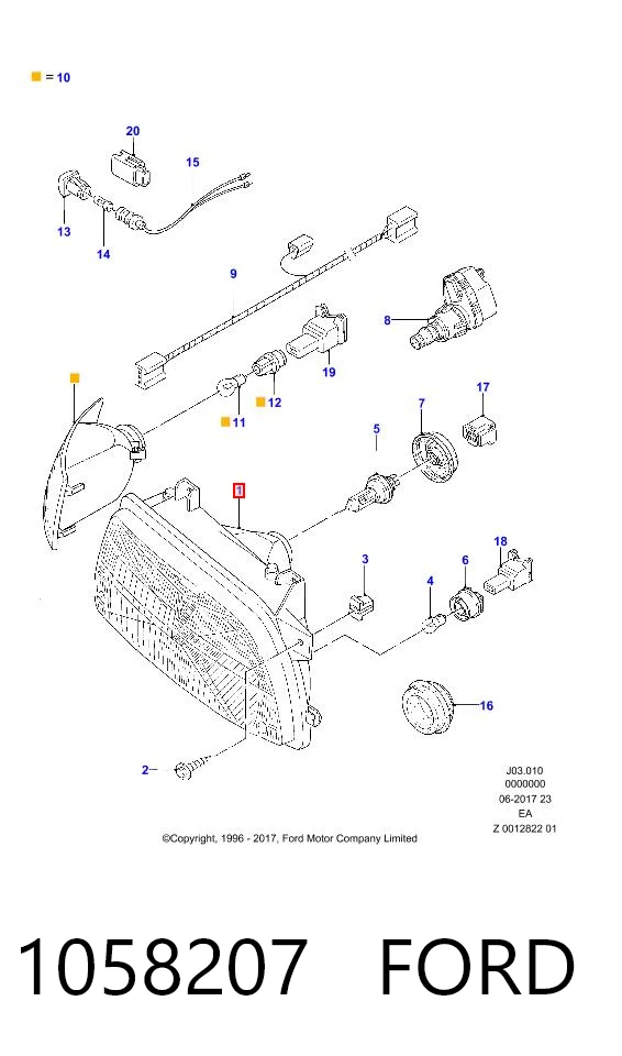 Reflektor lewy Ford Escort V hatchback (GAL) (1990 - 1992) cena, od 54,63 USD
