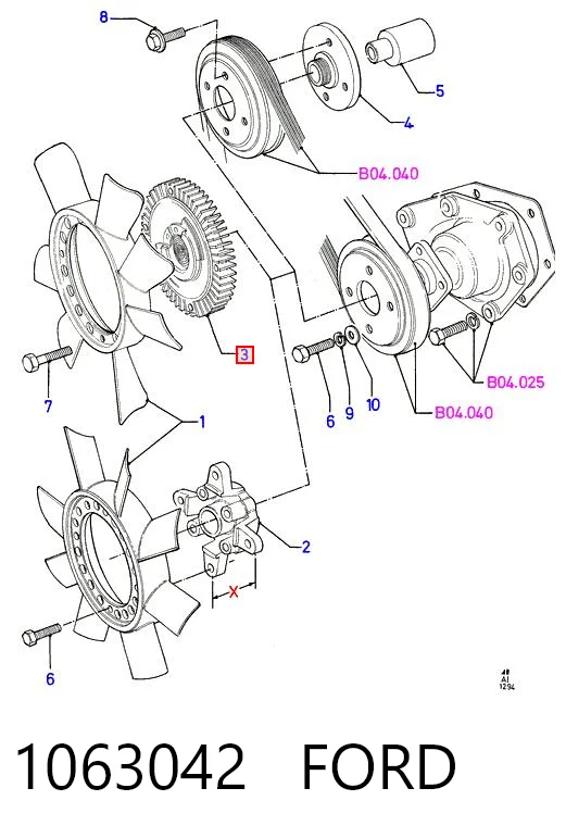 Sprzęgło wiskotyczne wentylatora chłodzenia Ford Transit VI awangarda (V347/8) (2006 - 2014) cena, od 60,03 USD