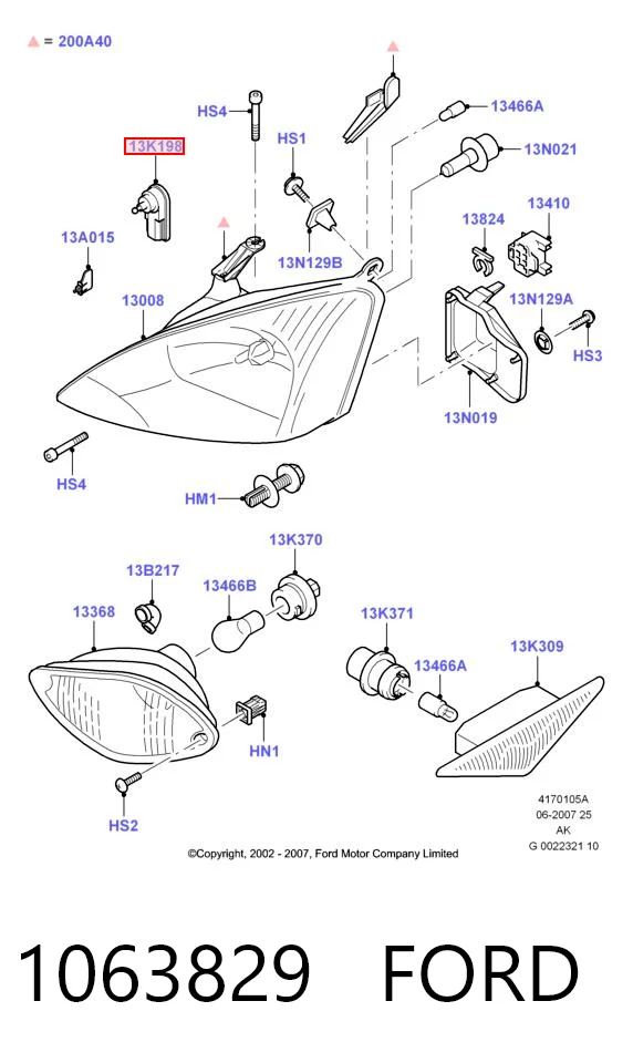 Korektor swiatel Ford Focus I hatchback (DAW, DBW) (1998 - 2004) cena, od 27,28 USD