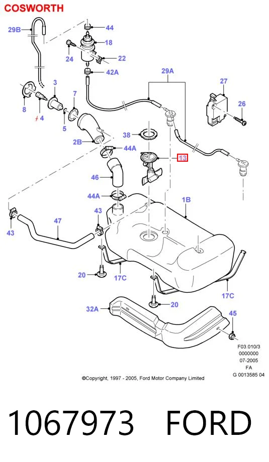 Moduł pompy paliwowej z czujnikiem poziomu paliwa Ford Fiesta Mk4 hatchback (JAS, JBS) (1996 - 2002) cena, od 100,58 USD