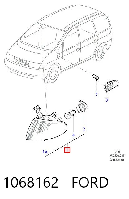 Kierunkowskaz lewy do Seat Alhambra  7V8, 7V9