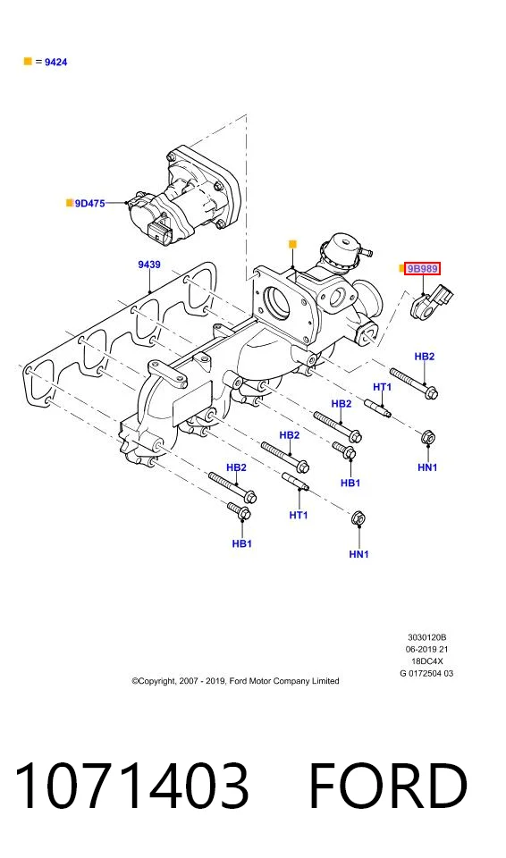 1071403 Ford Czujnik położenia przepustnicy (potencjometr)