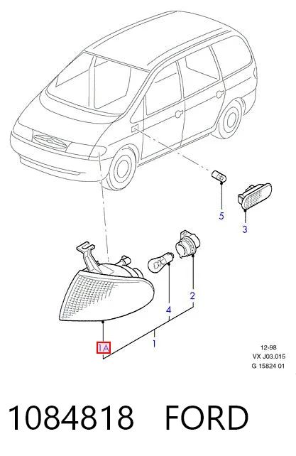 Kierunkowskaz prawy Seat Alhambra minivan (7V8, 7V9) (1996 - 2010) cena, od 32,72 USD