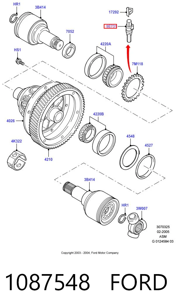 1087548 Ford Czujnik prędkości