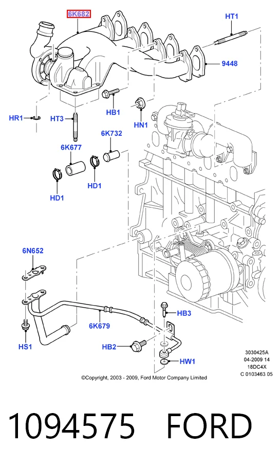  Turbina Ford Connect 