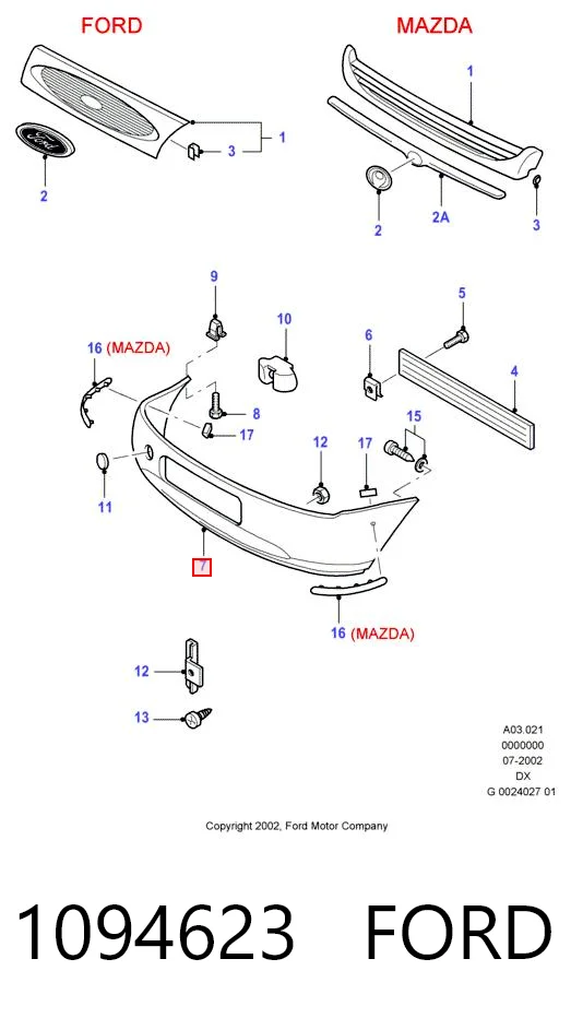 Zderzak przedni do Ford Fiesta Mk4 JAS, JBS