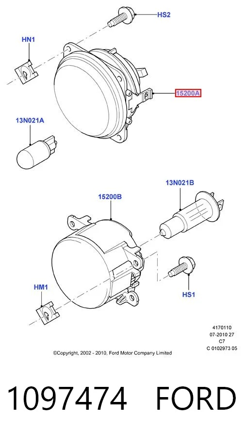 Do koszyka Lampa przeciwmgielna lewa/prawa Ford Connect TOURNEO PU2