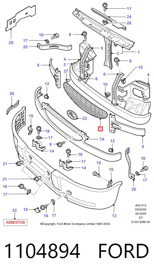Atrapa chłodnicy do Ford Transit IV E