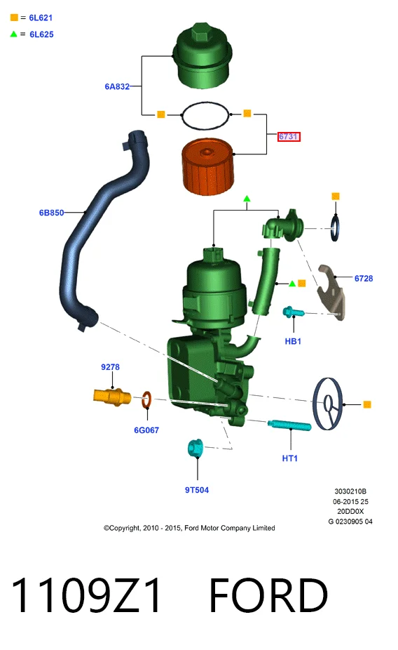 1109Z1 Ford Filtr oleju