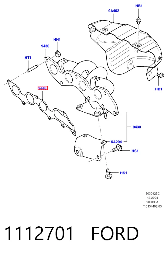  Uszczelka kolektora wydechowego Ford Mondeo 3