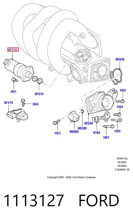 1113127 Ford Regulator biegu jałowego