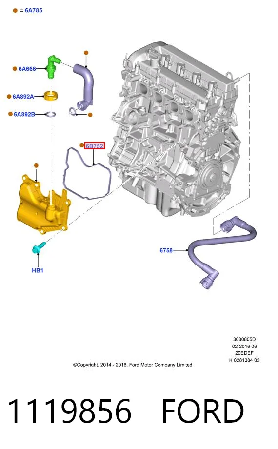 Separator oleju układu wentylacji kadłuda (bloku silnika)  Mazda CX-7 SUV (ER) (2009 - 2013) cena, od 10,42 USD