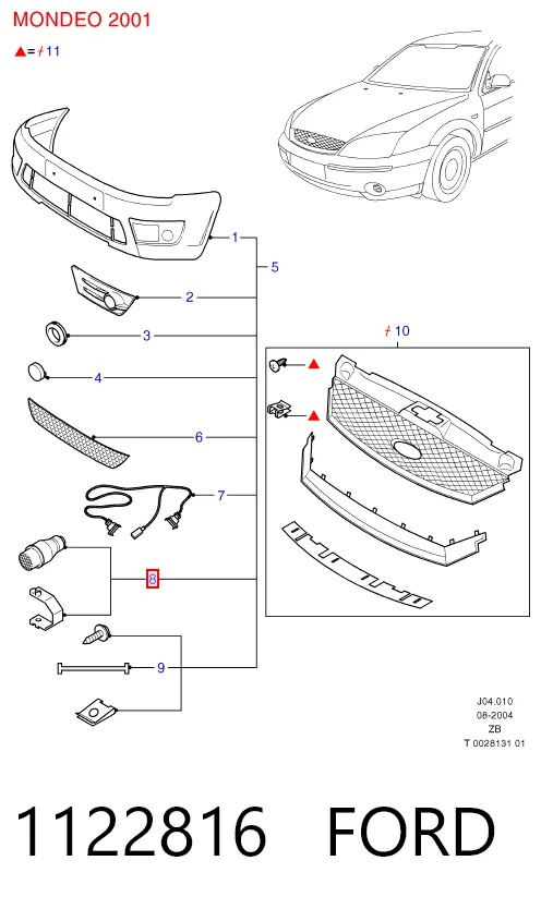 Lampa przeciwmgielna lewa/prawa do Ford Mondeo III B4Y