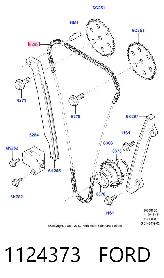 Łańcuch rozrządu Ford Maverick II SUV (1N2) (2001 - 2007) cena, od 95,30 USD