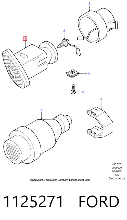 Lampa przeciwmgielna lewa Ford Mondeo II sedana (BFP) (1996 - 2000) cena, od 46,03 USD