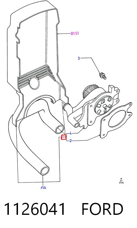 1126041 Ford Pompa chłodząca wodna