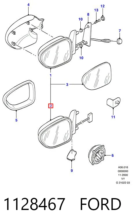 Lusterko wsteczne lewe Ford Galaxy I VX minivan (WGR) (1994 - 2000) cena, od 84,86 USD