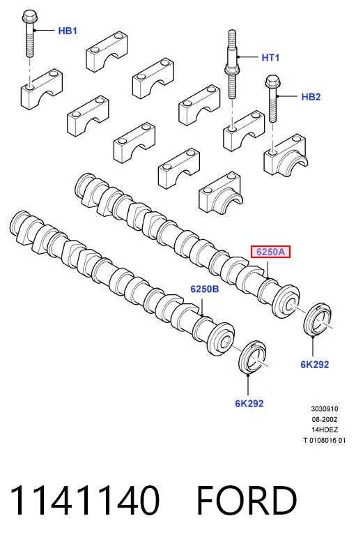 1141140 Ford Wał rozrządu silnika