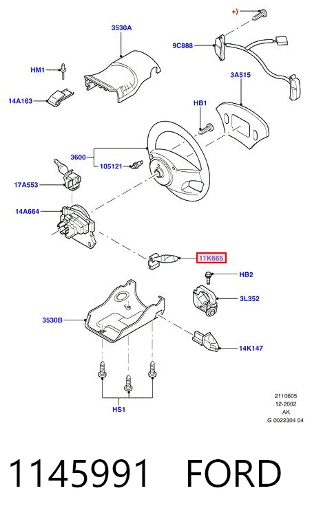1145991 Ford Przełącznik zespolony lewy